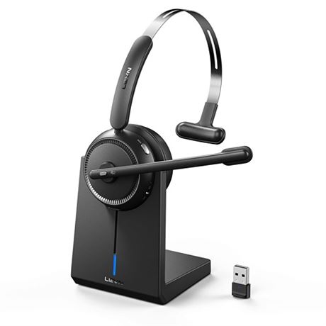 LEVN Wireless Headset for Work Bluetooth Headset with Noise Canceling Microphon