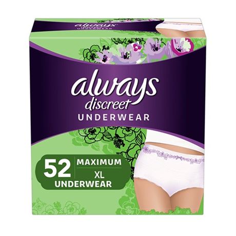 Always Discreet Incontinence & Postpartum Incontinence Underwear for Women - Ma