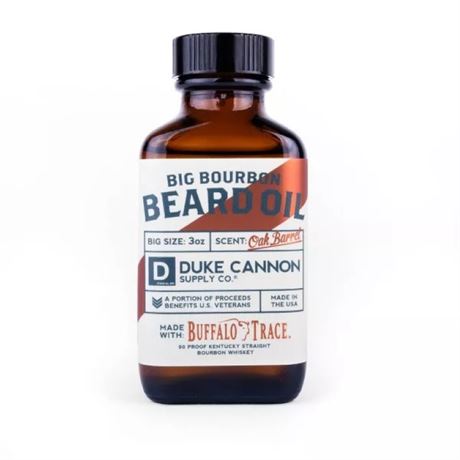 Duke Cannon Big Bourbon Beard Oil - Bourbon Oak Barrel Scent - 3oz