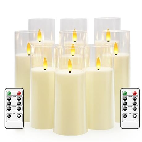 kakoya Flickering Flameless Candles Battery Operated with Remote and 2468 H