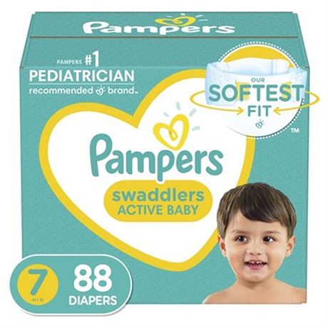 Pampers Swaddlers Diapers  Size 7  88 Count (Select for More Options)