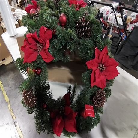 Wondershop Christmas Wreaths for Front Door Xmas Art Decorations 2 pack