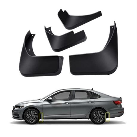 Mud Flaps Kit for 2024 Volkswagen VW Jetta 2019-2023 Mud Splash Guard Front and