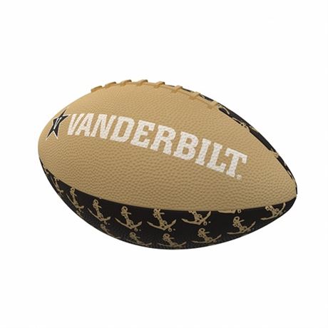 Vanderbilt University Repeating Mini-Size Rubber Football - NCAA No pack of 3