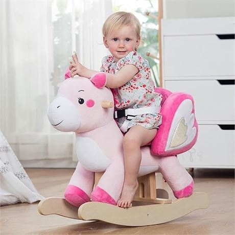 labebe - Baby Rocking Horse Ride Unicorn Kid Ride On Toy for 6 Month-3 Year Ol