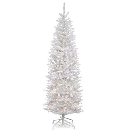 7 Ft. Kingswood White Fir Hinged Pencil Artificial Christmas