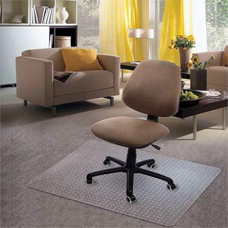 Kuyal Carpet Chair Mat 48 x 59 PVC Home Office Desk Chair Mat for Floor Prot