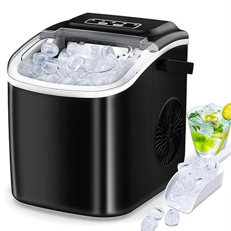 Countertop Ice Maker Portable Ice Maker Machine with Carry Handle Sel)