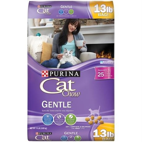 Purina Cat Chow Dry Cat Food  Gentle Sensitive Stomach & Skin  Farm Raised Turk