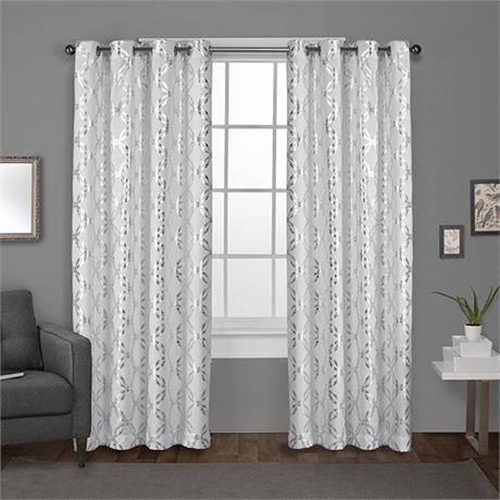 Exclusive Home Curtains Exclusive Home Modo Metallic Geometric Grommet Top Curt