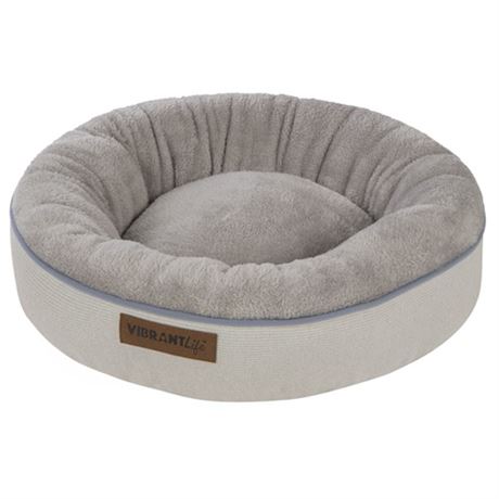 Vibrant Life Round Dreamer Mattress Edition Dog Bed  Small  22 X22   up to 35lb