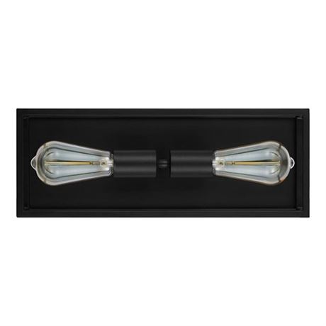 Rollins 6 in. W 2-Light Black up and Down Wall Sconce