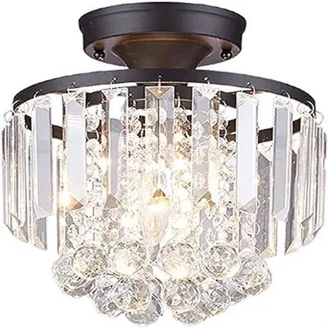 Mini Black Crystal Chandelier