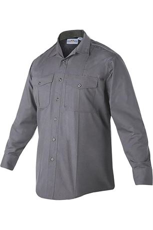 Galls Men's G-Flex Class B Convertible Sleeve Shirt - Grey - Size 2X Reg