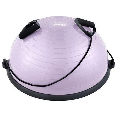 ZELUS Balance Ball Trainer with Resistance Bands & Foot Pump Inflatable Yoga B