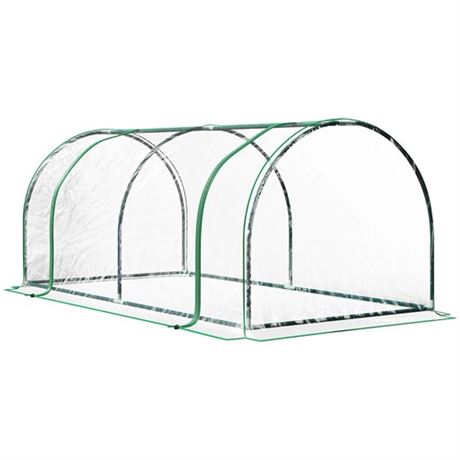 Outsunny 7 L x 3 W x 2.5 H Portable Tunnel Greenhouse for Outdoor Garden