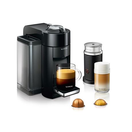 Nespresso Env135bae Evoluo Plus Milk Espresso Machine Bundle Black Vertuo - Al