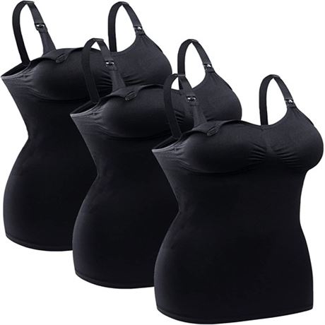 Womens Nursing Tank Tops Built in Bra for Breastfe