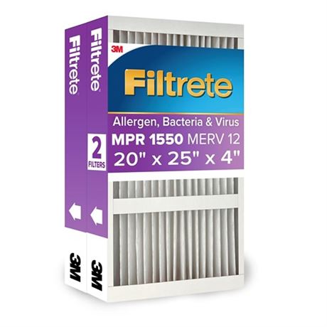 Filtrete 20x25x4 AC Furnace Air Filter MPR 1550 ME
