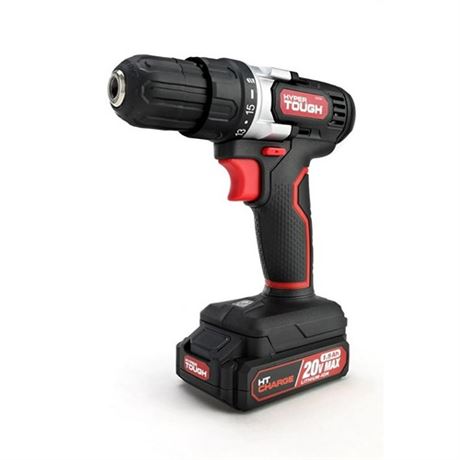 Hyper Tough 20V Max Lithium-Ion Cordless Drill Variable Speed with 1.5Ah KIT