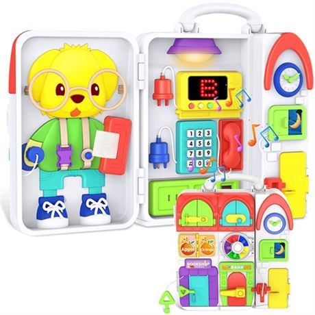 Toddler Toys for 1-2 Year Old Boy Musical Montessori Busy Board Early Education