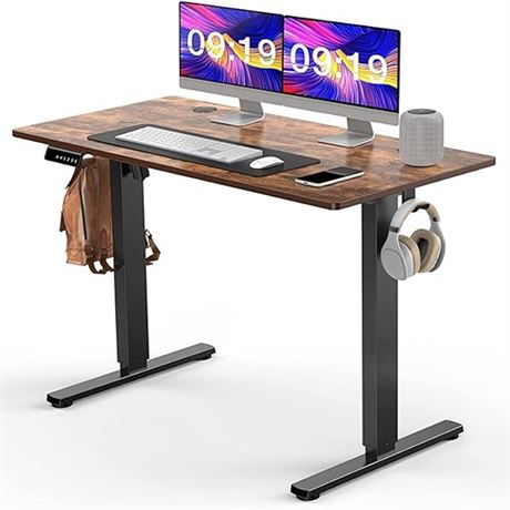 SMUG Standing Desk 48 x 24 in Electric Height Adjustable Computer Desk