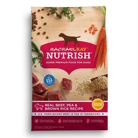 Rachael Ray Nutrish Natural Beef Pea & Brown Rice Recipe Dry Dog Food - 40 Lb