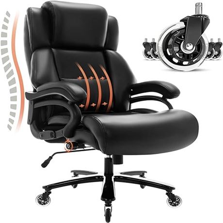 Big and Tall 400lbs Office Chair- Adjustable Lumbar
