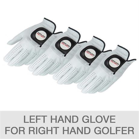 Kirkland Signature Leather Golf Glove, Left Hand - Small - 4 Pack