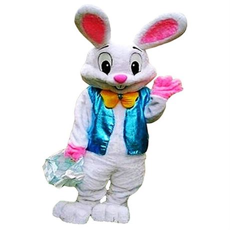 GALAON Plush Easter Bunny Rabbit With Vest Halloween Mascot Costume Party Cospl