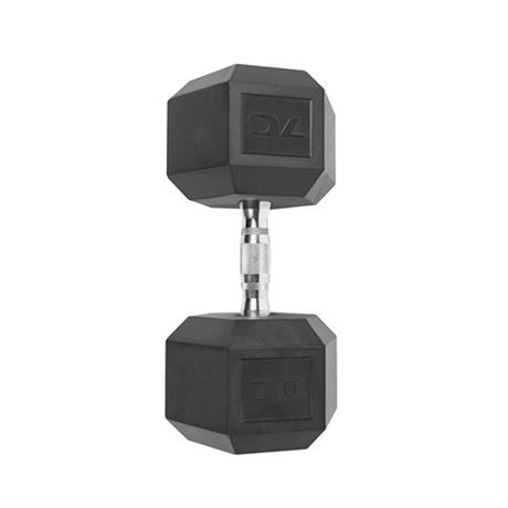 CAP Barbell 70lb Coated Hex Dumbbell Single