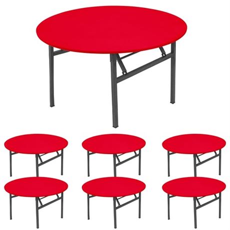6 Pack Spandex Table Top Cover for 6FT Round Table