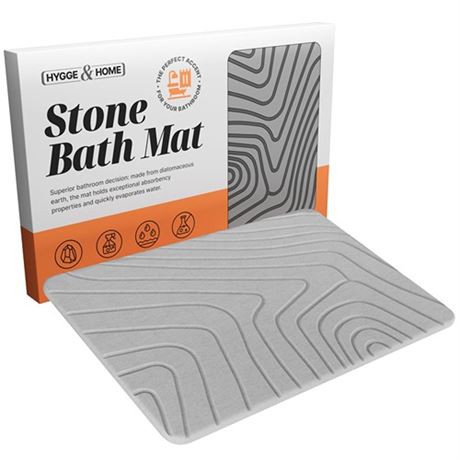 Stone Bath Mat - Diatomaceous Earth Bath Mat - Non Pack of 2