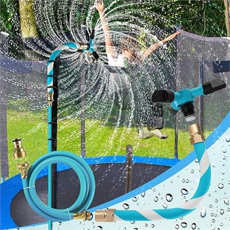 Trampoline Sprinkler for Kids Backyard Water Park Net Friendly WaterWhirl