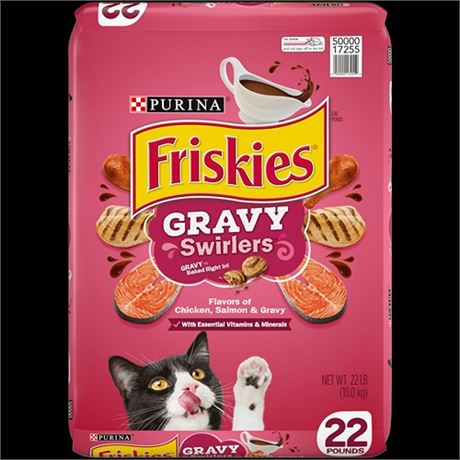 Friskies 16 Lb Gravy Swirlers Dry Cat Food-BEST 122025