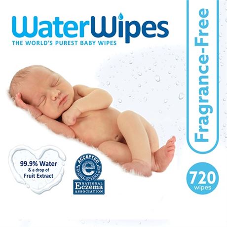 WaterWipes Plastic-Free Original 99.9 Water Based Baby Wipes  Unscented  720 C