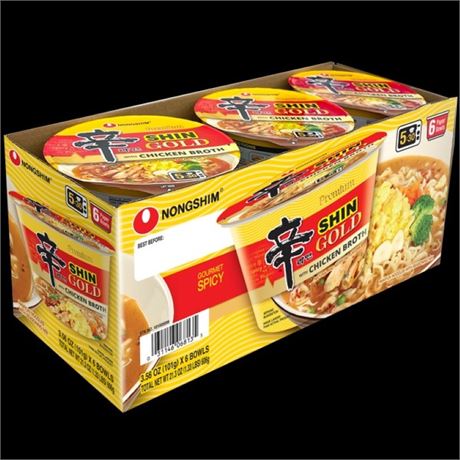 Nongshim Shin Gold Gourmet Spicy Ramen- 3.56 oz - 5/6 ct