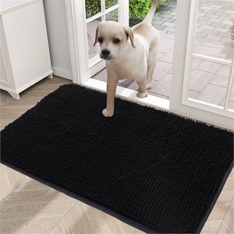 OLANLY Dog Door Mat for Muddy Paws Absorbs Moisture and Dirt Absorbent Non-Slip