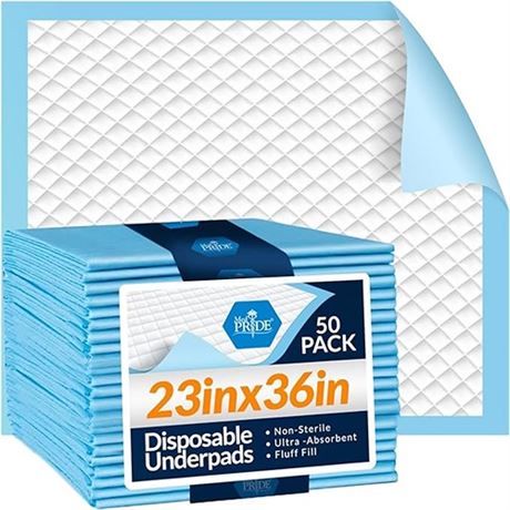 MED PRIDE Disposable Underpads 23 X 36 Incontinence Pads