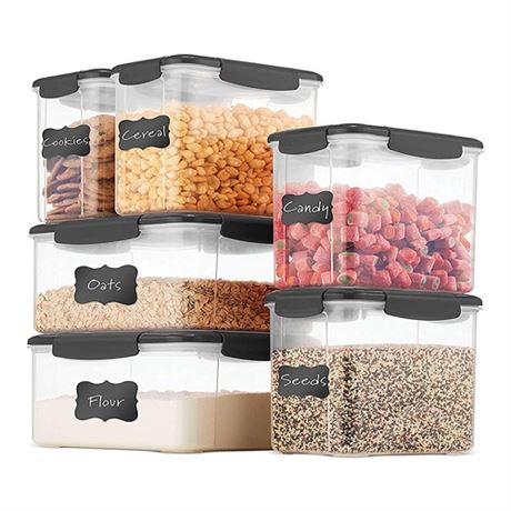 12-piece Airtight Food Storage Containers with Lids - Bpa Free Plastic Kitchen