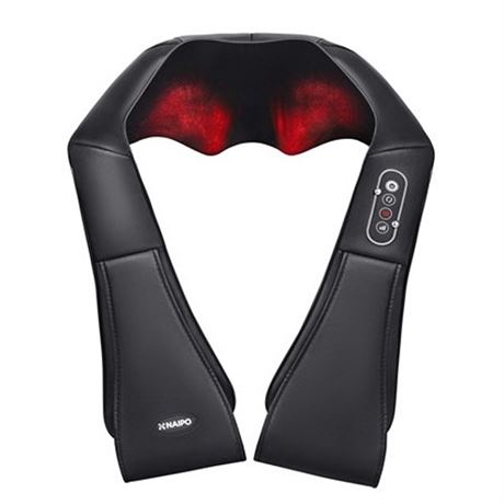 Naipo Shiatsu Back and Neck Massager with Heat Deep Kneading Massage for Neck