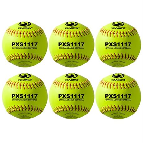 PHINIX Safety Softball for Training and Recreational Play (11 inchBox of 6