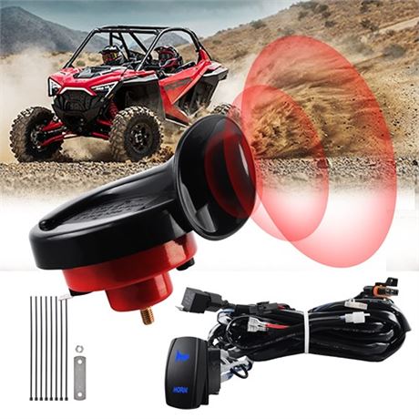 Loud UTV Horn KitRZR Horn Kit with Rocker Switch 12V for Polaris RZR Ranger PRO