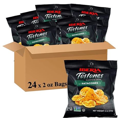 Iberia Tostones Plantain Chips 2 Ounce (Pack of 24) bb111424