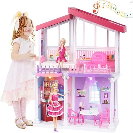 Dream Doll House Large Plastic Dollhouse and Big H