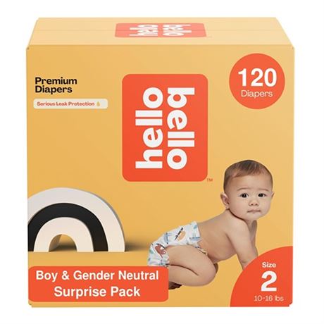 Hello Bello Diapers Size 2 (10-16 lbs) Surprise Pack for Boys -