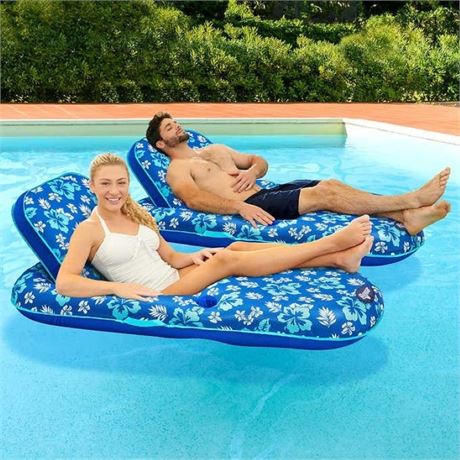 Aqua Luxury Inflatable Pool Recliner - 2 Pack