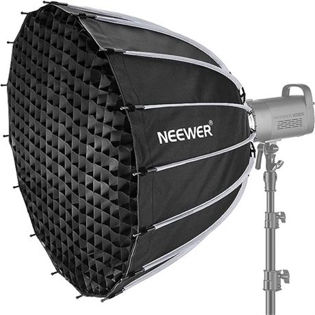 NEEWER 33inch85cm Parabolic Softbox Quick Set up Quick Folding with D