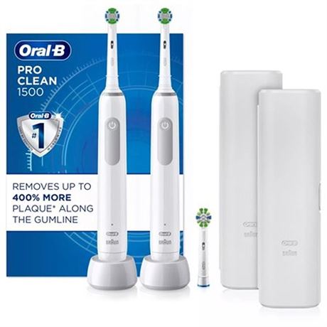Oral-B Pro Clean 1500 Electric Rechargeable Toothbrush  Powered by Braun