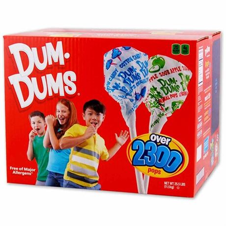 Dum Dums Lollipops Original Mix Flavors 2300 Count Bulk Red Case-BB-112026
